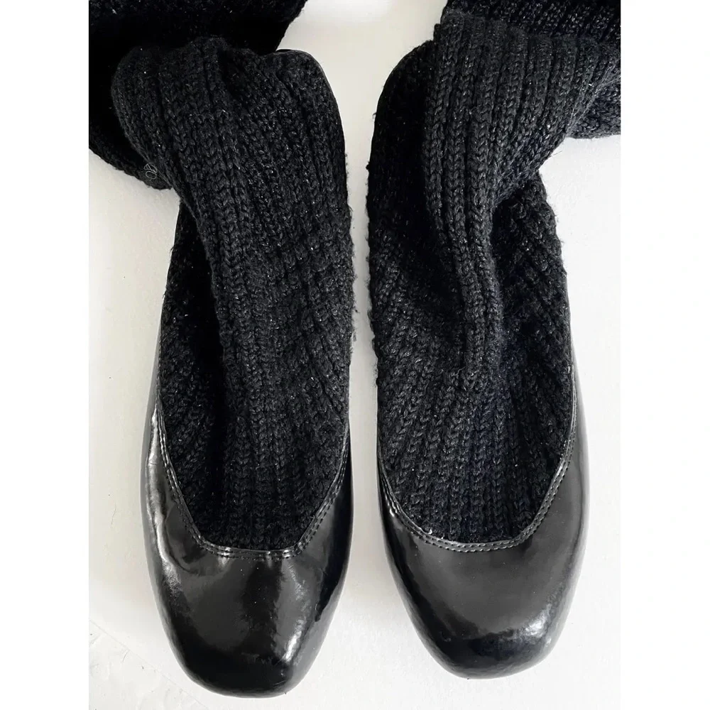 STELLA MCCARTNEY x ADIDAS Adhara Knit Over the Knee High Ballet Flat Boots 6